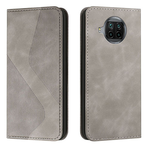 Leather Case Stands Flip Cover Holder H03X for Xiaomi Mi 10T Lite 5G Gray