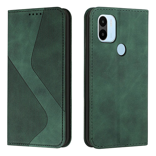 Leather Case Stands Flip Cover Holder H03X for Xiaomi Redmi A1 Plus Green