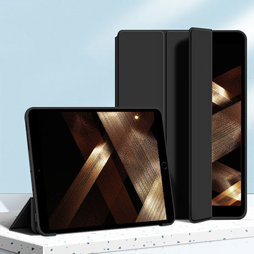 Leather Case Stands Flip Cover Holder H04 for Apple iPad Mini 5 (2019) Black