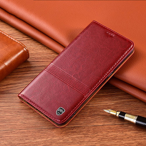 Leather Case Stands Flip Cover Holder H05P for Apple iPhone SE (2020) Red