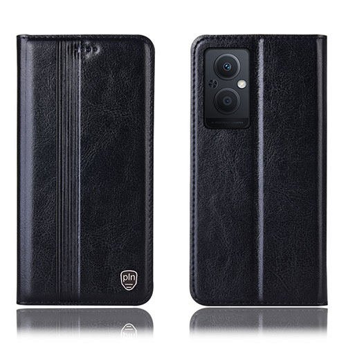 Leather Case Stands Flip Cover Holder H05P for OnePlus Nord N20 5G Black