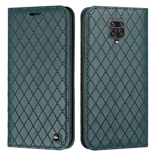 Leather Case Stands Flip Cover Holder H05X for Xiaomi Redmi Note 9 Pro Max Green