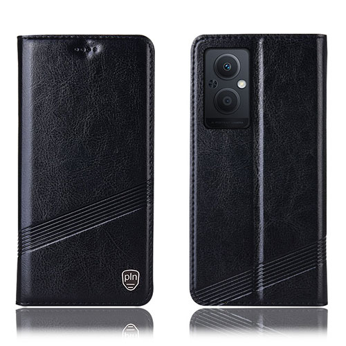 Leather Case Stands Flip Cover Holder H06P for OnePlus Nord N20 5G Black