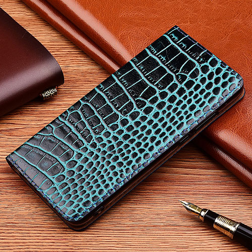 Leather Case Stands Flip Cover Holder H08P for Huawei Honor 100 5G Blue
