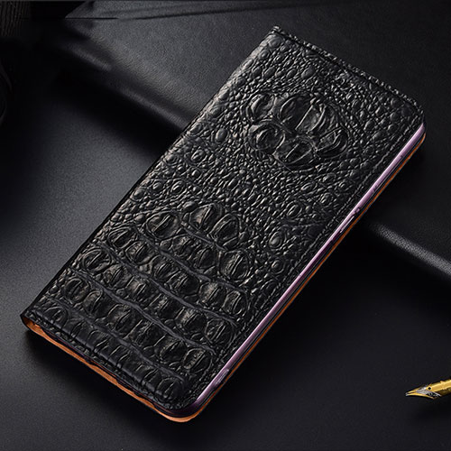 Leather Case Stands Flip Cover Holder H11P for Vivo iQOO 9 Pro 5G Black