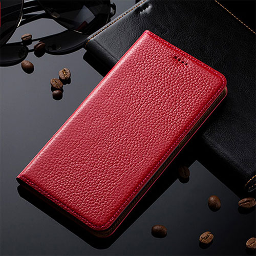 Leather Case Stands Flip Cover Holder H17P for Vivo iQOO 9 Pro 5G Red