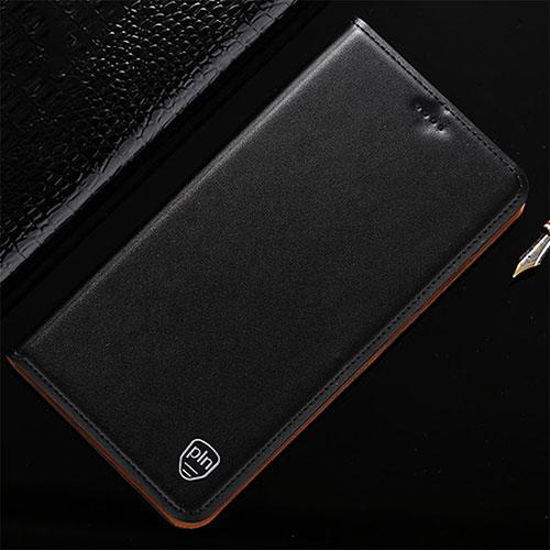 Leather Case Stands Flip Cover Holder H20P for Vivo iQOO 9 5G Black
