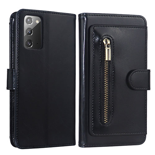Leather Case Stands Flip Cover Holder JDK for Samsung Galaxy Note 20 5G Black