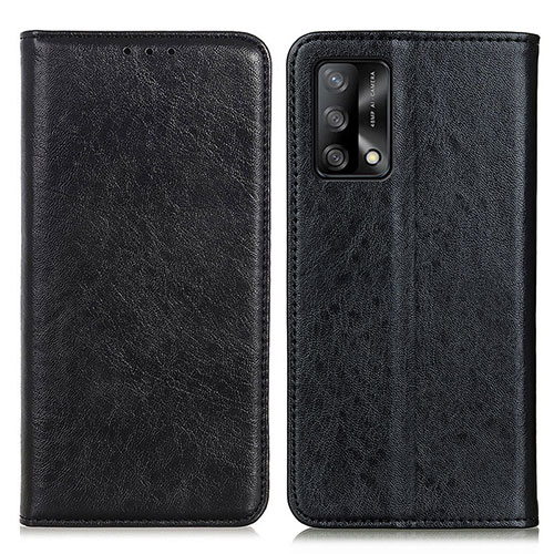 Leather Case Stands Flip Cover Holder K01Z for Oppo A74 4G Black