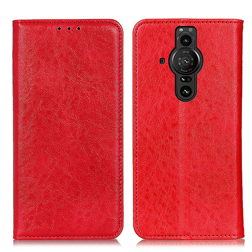 Leather Case Stands Flip Cover Holder K01Z for Sony Xperia PRO-I Red