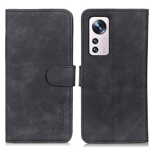 Leather Case Stands Flip Cover Holder K01Z for Xiaomi Mi 12 Lite 5G Black