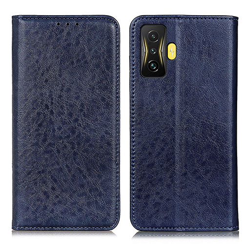 Leather Case Stands Flip Cover Holder K01Z for Xiaomi Poco F4 GT 5G Blue