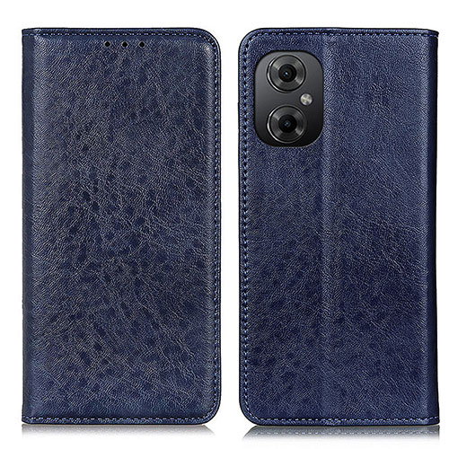 Leather Case Stands Flip Cover Holder K01Z for Xiaomi Poco M4 5G Blue