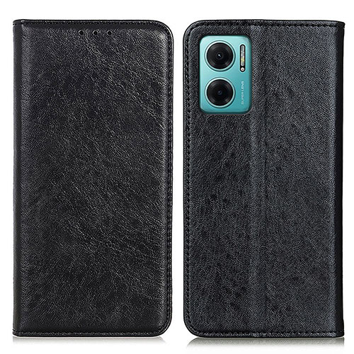 Leather Case Stands Flip Cover Holder K01Z for Xiaomi Redmi 10 Prime Plus 5G Black