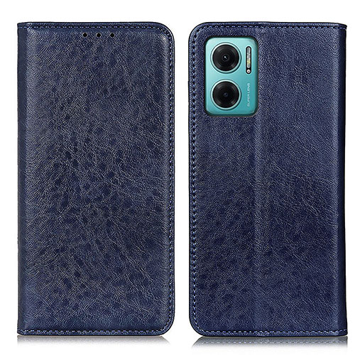 Leather Case Stands Flip Cover Holder K01Z for Xiaomi Redmi 11 Prime 5G Blue