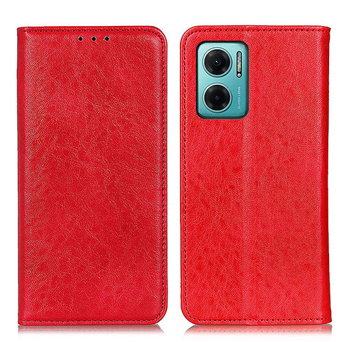 Leather Case Stands Flip Cover Holder K01Z for Xiaomi Redmi Note 11E 5G Red