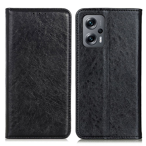 Leather Case Stands Flip Cover Holder K01Z for Xiaomi Redmi Note 11T Pro 5G Black
