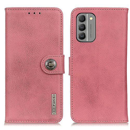 Leather Case Stands Flip Cover Holder K02Z for Nokia G400 5G Pink