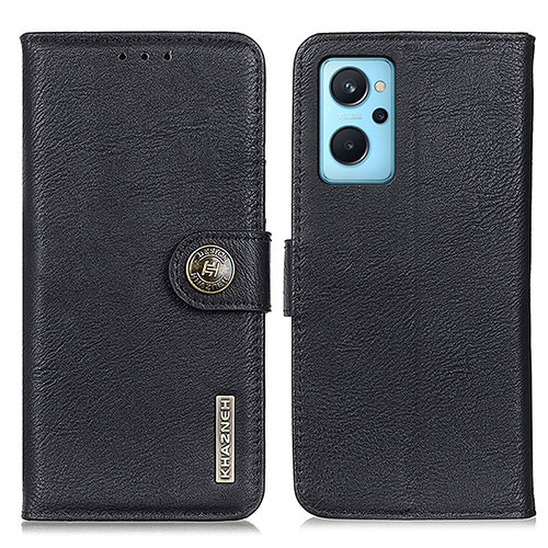 Leather Case Stands Flip Cover Holder K02Z for Realme 9i 4G Black