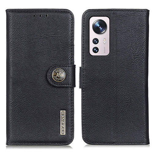 Leather Case Stands Flip Cover Holder K02Z for Xiaomi Mi 12S 5G Black
