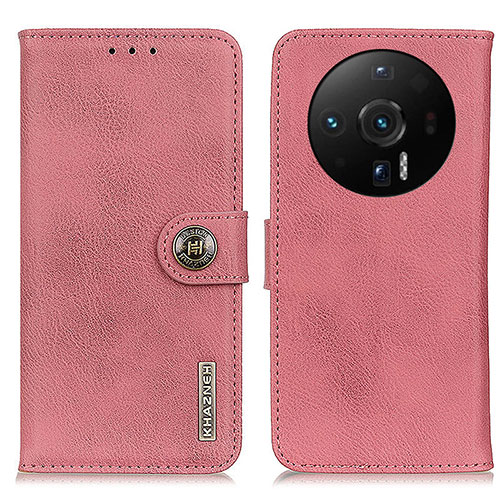 Leather Case Stands Flip Cover Holder K02Z for Xiaomi Mi 12S Ultra 5G Pink