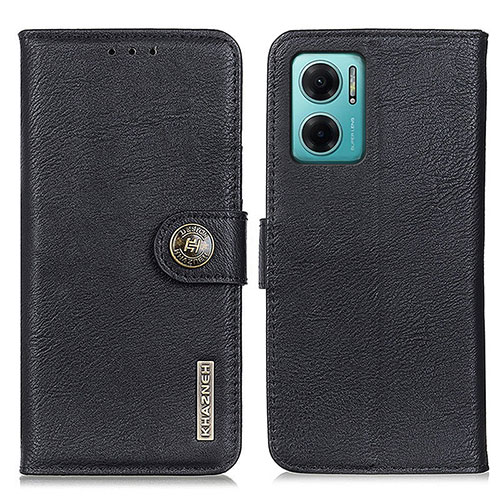 Leather Case Stands Flip Cover Holder K02Z for Xiaomi Redmi 10 Prime Plus 5G Black