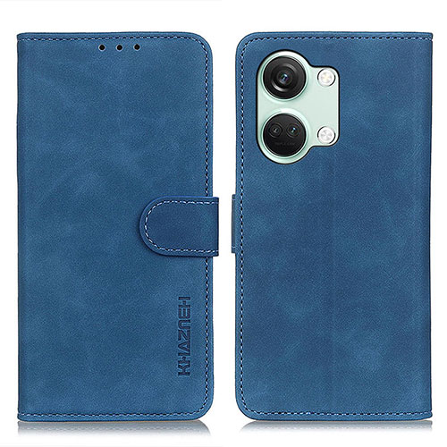 Leather Case Stands Flip Cover Holder K03Z for OnePlus Nord 3 5G Blue