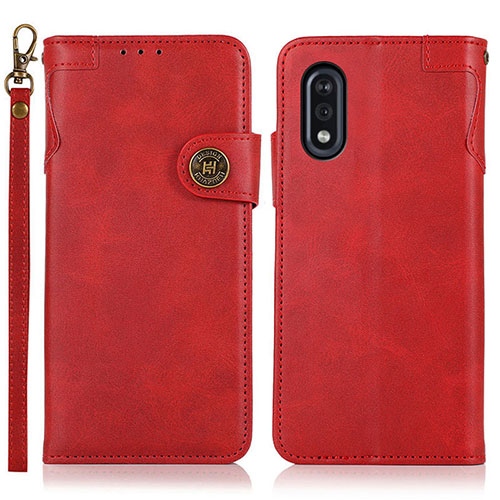Leather Case Stands Flip Cover Holder K03Z for Sony Xperia Ace II SO-41B Red