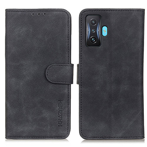 Leather Case Stands Flip Cover Holder K03Z for Xiaomi Poco F4 GT 5G Black