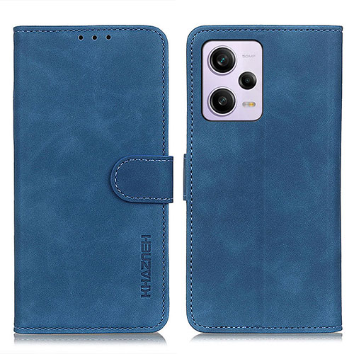 Leather Case Stands Flip Cover Holder K03Z for Xiaomi Redmi Note 12 Pro 5G Blue