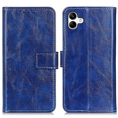 Leather Case Stands Flip Cover Holder K04Z for Samsung Galaxy A04E Blue