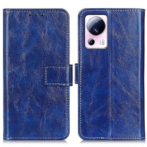 Leather Case Stands Flip Cover Holder K04Z for Xiaomi Mi 12 Lite NE 5G Blue