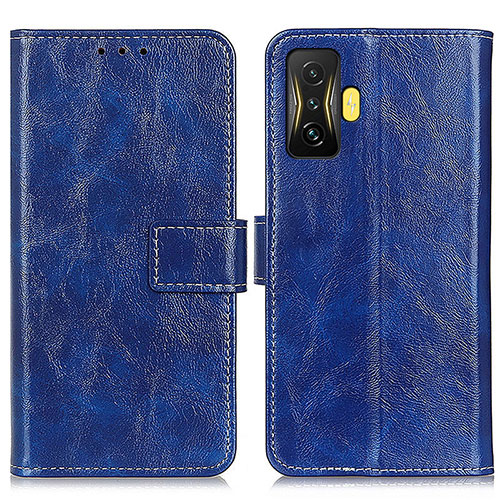 Leather Case Stands Flip Cover Holder K04Z for Xiaomi Poco F4 GT 5G Blue