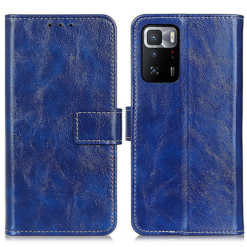 Leather Case Stands Flip Cover Holder K04Z for Xiaomi Poco X3 GT 5G Blue