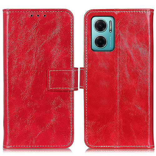 Leather Case Stands Flip Cover Holder K04Z for Xiaomi Redmi 10 Prime Plus 5G Red