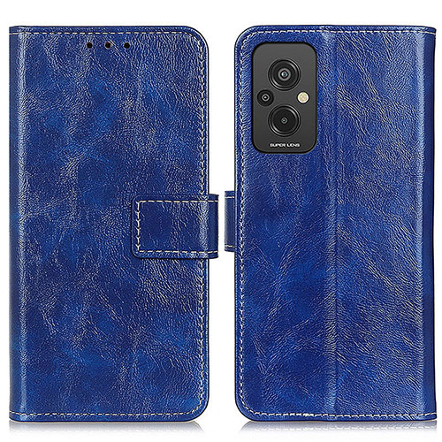 Leather Case Stands Flip Cover Holder K04Z for Xiaomi Redmi 11 Prime 4G Blue
