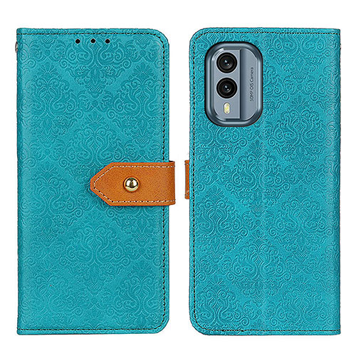 Leather Case Stands Flip Cover Holder K05Z for Nokia X30 5G Green