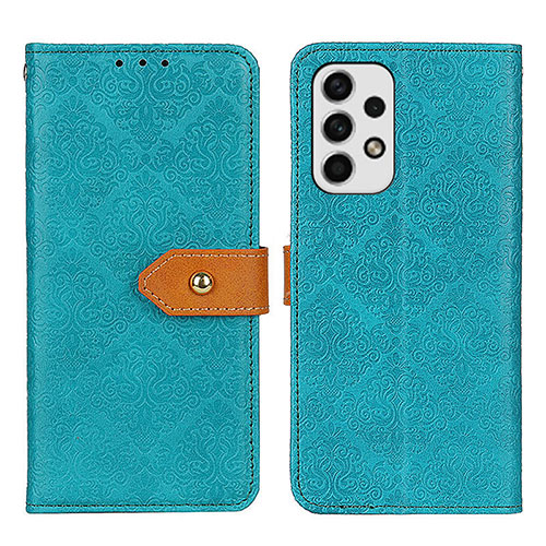 Leather Case Stands Flip Cover Holder K05Z for Samsung Galaxy A23 5G Green
