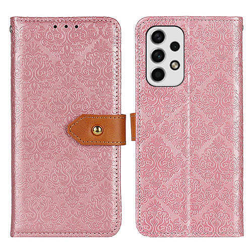 Leather Case Stands Flip Cover Holder K05Z for Samsung Galaxy A23 5G Pink