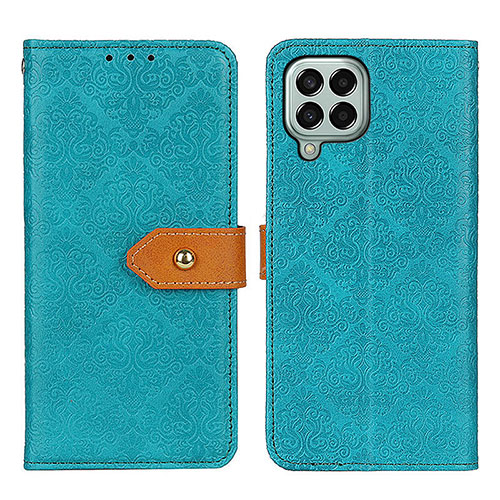 Leather Case Stands Flip Cover Holder K05Z for Samsung Galaxy M33 5G Green