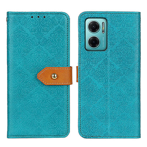 Leather Case Stands Flip Cover Holder K05Z for Xiaomi Redmi 11 Prime 5G Green