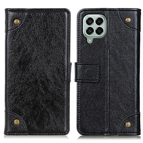 Leather Case Stands Flip Cover Holder K06Z for Samsung Galaxy M33 5G Black