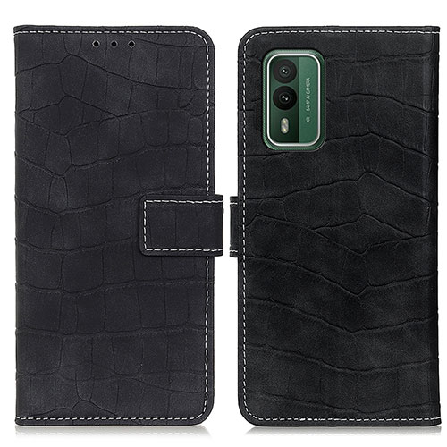 Leather Case Stands Flip Cover Holder K07Z for Nokia XR21 Black