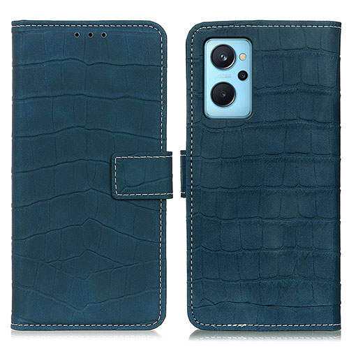 Leather Case Stands Flip Cover Holder K07Z for Realme 9i 4G Green