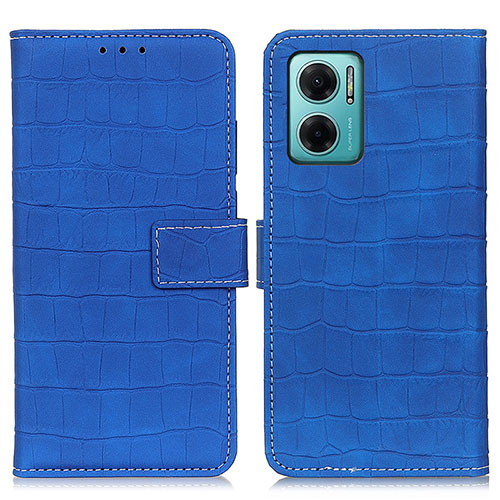 Leather Case Stands Flip Cover Holder K07Z for Xiaomi Redmi 10 Prime Plus 5G Blue