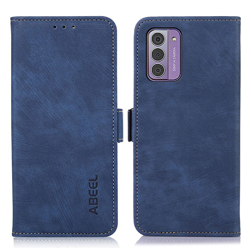 Leather Case Stands Flip Cover Holder K08Z for Nokia G42 5G Blue