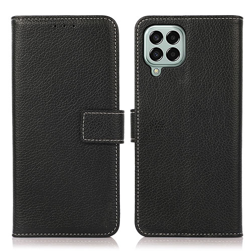 Leather Case Stands Flip Cover Holder K08Z for Samsung Galaxy M33 5G Black