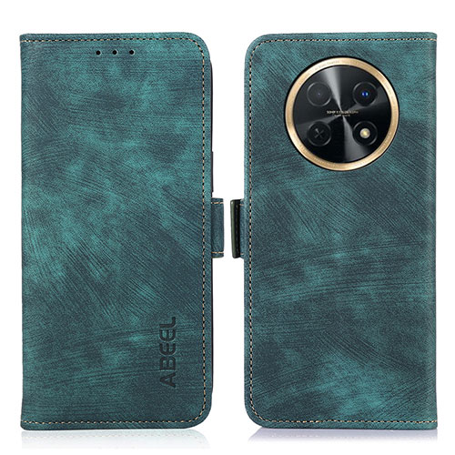 Leather Case Stands Flip Cover Holder K09Z for Huawei Nova Y91 Green