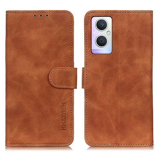 Leather Case Stands Flip Cover Holder K09Z for OnePlus Nord N20 5G Brown