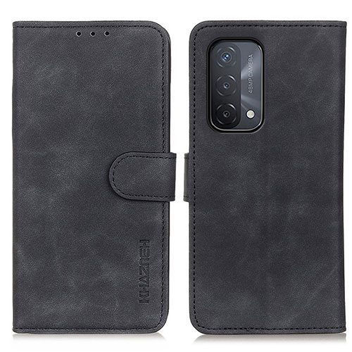 Leather Case Stands Flip Cover Holder K09Z for OnePlus Nord N200 5G Black